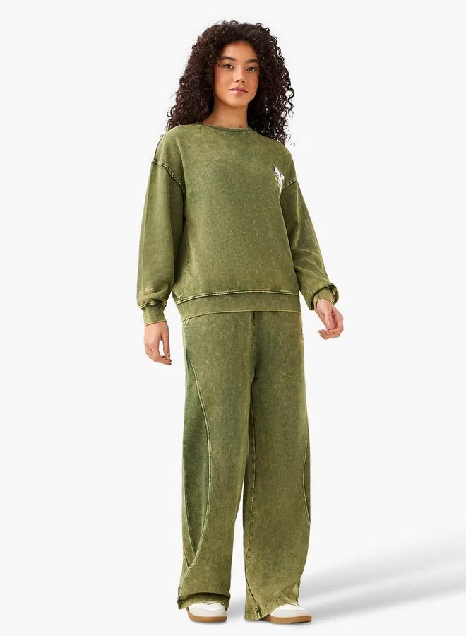 اس بي كاركترز Cotton Wide Leg Pants with Mickey Mouse Print